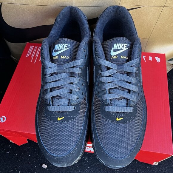NBY Nike Air Max 90 Anthracite Black Speed Yellow HM0628-001 Men Size 10 main image 7